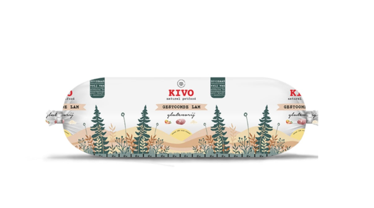 Kivo gestoomde lam 600gr