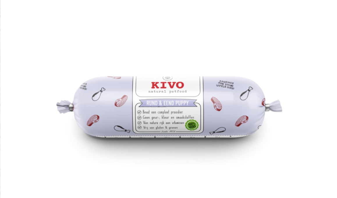 Kivo vers rund & eend puppy 500gr
