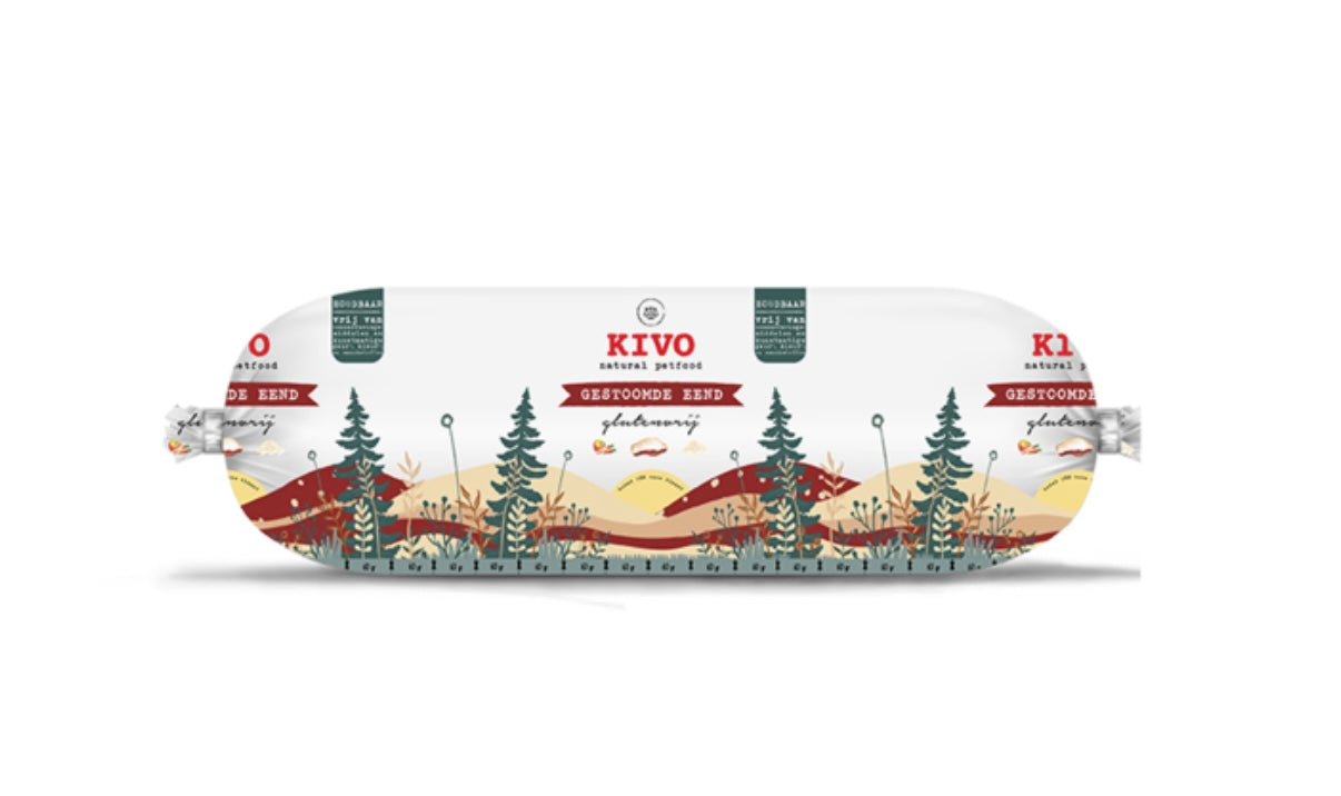 Kivo gestoomde eend 600gr
