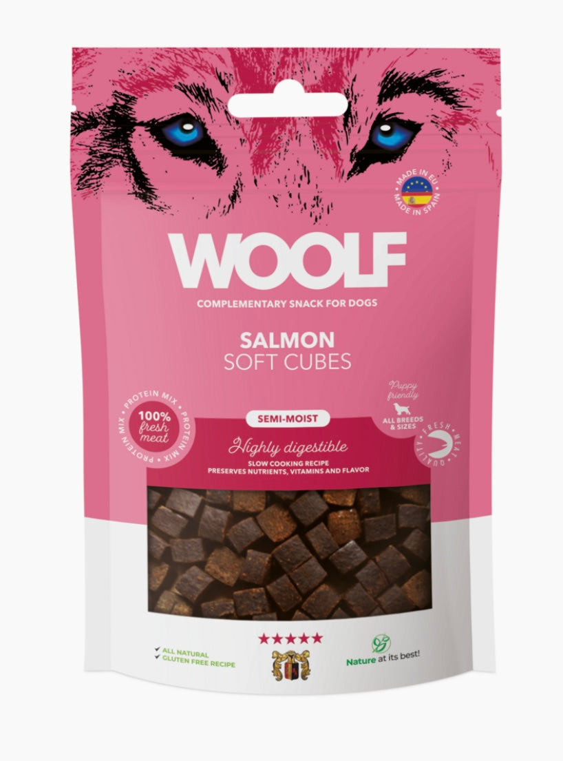 Woolf soft cubes Salmon 100 gr