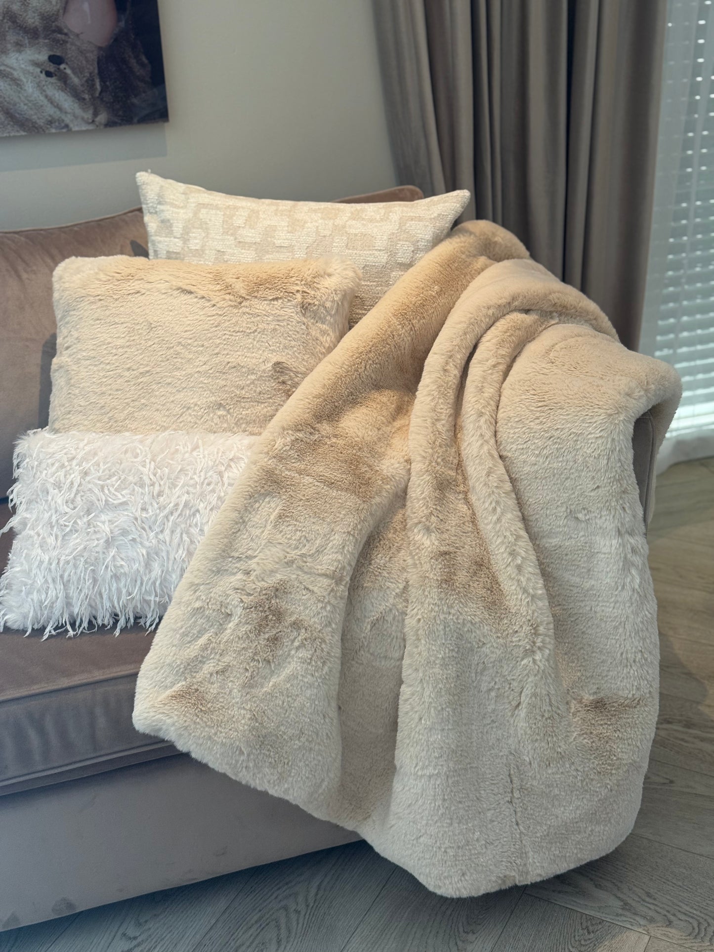 Faux fur pillow