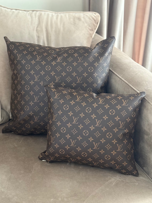 Sierkussens leer Brown