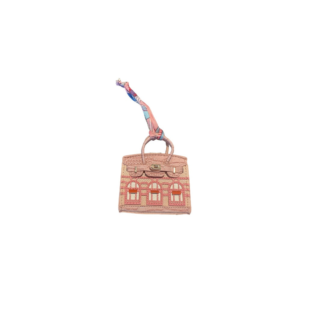 Poopbagholder/Bagcharm light pink orange